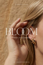 Load image into Gallery viewer, Garnet Bloom Stud Earrings | Floweredsky Designs