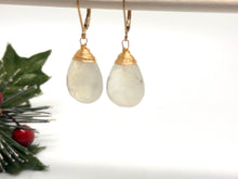 Load image into Gallery viewer, Large Faceted Moonstone Earrings