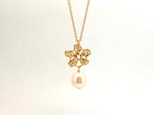 Load image into Gallery viewer, Romantic Lace Drop Necklace with white pearl | Floweredsky Designs