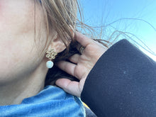 Load image into Gallery viewer, Romantic Lace Drop Earrings with white pearls | Floweredsky Designs