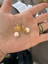 Load image into Gallery viewer, Romantic Lace Drop Earrings with white pearls | Floweredsky Designs