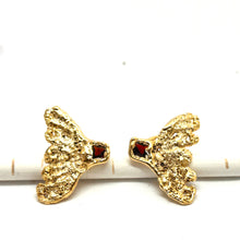 Load image into Gallery viewer, Butterfly Garnet Post Earrings | Floweredsky Designs