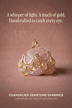 Load image into Gallery viewer, Citrine Chandelier Gold Filled Earrings
