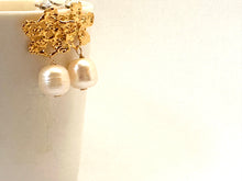 Load image into Gallery viewer, Romantic Lace Drop Earrings with white pearls | Floweredsky Designs