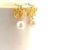 Load image into Gallery viewer, Romantic Lace Drop Earrings with white pearls | Floweredsky Designs