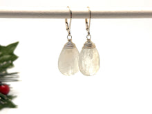 Load image into Gallery viewer, Large Faceted Moonstone Earrings