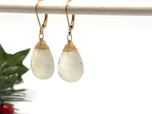 Load image into Gallery viewer, Large Faceted Moonstone Earrings