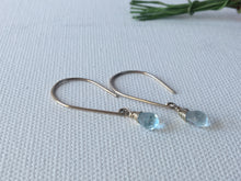 Load image into Gallery viewer, Sterling Silver Gemstone Oval Hoop Drop Earrings