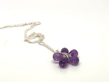 Load image into Gallery viewer, Amethyst Flower Necklace