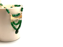 Load image into Gallery viewer, Keum Boo Statement necklace with Emeralds