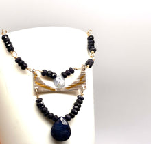 Load image into Gallery viewer, Keum Boo Statement Necklace with Sapphires
