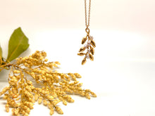 Load image into Gallery viewer, Pearl-Kissed Golden Pieris Pendant