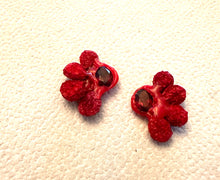 Load image into Gallery viewer, Garnet Bloom Stud Earrings | Floweredsky Designs