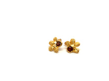 Load image into Gallery viewer, Garnet Bloom Stud Earrings | Floweredsky Designs