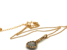 Load image into Gallery viewer, Botanical Elegance Necklace with Emerald in Brass setting