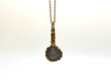 Load image into Gallery viewer, Botanical Elegance Necklace with Emerald in Brass setting