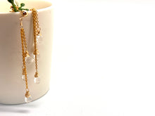 Load image into Gallery viewer, Natural Clear Quartz earrings in triple Chain clusters