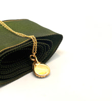 Load image into Gallery viewer, Gold plated teardrop Marcasite and Crystal Necklace