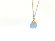 Load image into Gallery viewer, 14kt Gold Filled Chalcedony Drop Necklace