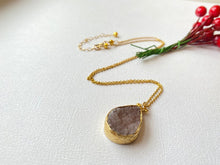 Load image into Gallery viewer, 14kt Gold Filled Pink Druzy Necklace