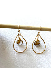 Load image into Gallery viewer, Rutilated Quartz 14kt Gold Filled Raindrop Earrings