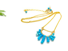 Load image into Gallery viewer, Horse Shoe Necklace with Stacked Gemstones