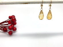 Load image into Gallery viewer, Citrine Gold Earrings