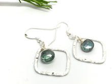 Load image into Gallery viewer, Hammered Diamond Sterling Silver Earrings with Gemstones