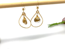 Load image into Gallery viewer, Rutilated Quartz 14kt Gold Filled Raindrop Earrings