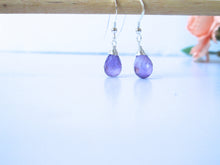 Load image into Gallery viewer, Amethyst Gemstone Drop Earrings