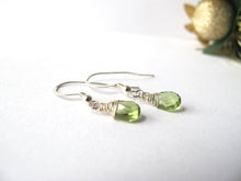 Load image into Gallery viewer, Sterling Silver Gemstone Drop Earrings