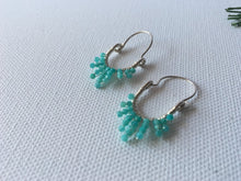 Load image into Gallery viewer, Sterling Silver Horse Shoe Earrings with Wire Wrapped Gemstones