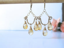 Load image into Gallery viewer, Citrine Chandelier Gold Filled Earrings