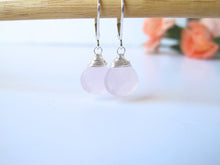 Load image into Gallery viewer, Sterling Silver Chalcedony Drop Leverback Earrings