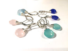 Load image into Gallery viewer, Sterling Silver Chalcedony Drop Leverback Earrings