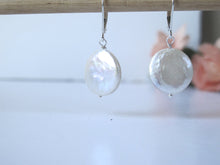 Load image into Gallery viewer, Freshwater Coin Pearl Earrings 
