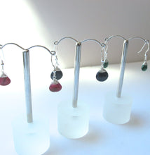 Load image into Gallery viewer, Ruby, Sapphire and Emerald Earrings