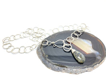Load image into Gallery viewer, Hammered Statement Necklace with Labradorite