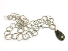 Load image into Gallery viewer, Hammered Statement Necklace with Labradorite