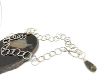 Load image into Gallery viewer, Hammered Statement Necklace with Labradorite