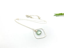 Load image into Gallery viewer, Hammered Diamond Sterling Silver Necklace with Gemstones