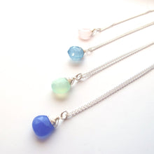 Load image into Gallery viewer, Sterling Silver Chalcedony Drop Necklace