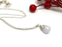 Load image into Gallery viewer, Sterling Silver Chalcedony Drop Necklace

