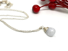 Load image into Gallery viewer, Sterling Silver Chalcedony Drop Necklace