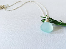 Load image into Gallery viewer, Sterling Silver Chalcedony Drop Necklace
