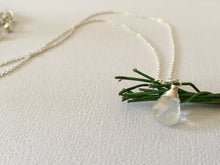 Load image into Gallery viewer, Sterling Silver Gemstone Drop Necklace