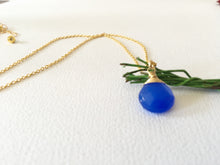 Load image into Gallery viewer, 14kt Gold Filled Chalcedony Drop Necklace