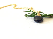 Load image into Gallery viewer, Sapphire Deluxe Gemstone Drop Necklace