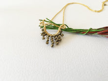 Load image into Gallery viewer, Horse Shoe Necklace with Stacked Gemstones