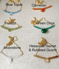 Load image into Gallery viewer, Green Onyx 14kt Gold Filled Gemstone Beauty Necklace